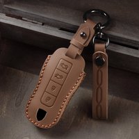 Leather Car Key Case Fob Covers Set Shell for Porsche Panamera Spyder Carrera Macan Boxster Cayman Cayenne 911 970 981 991