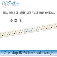 500PCS 0402 SMD 1% Resistor 0R-10M 0.1R 0.15R 0.33R 1R 3.9R 10R 27R 43R 1K 10K 56K 82K 100K 220K 470K 820K 1M 4.7M 6.2M 9.1M