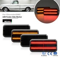 Feux de signalisation de stationnement latéraux à LED pour camion Chevrolet, GMC, Blazer de banlieue, Série G, Vans F et R, struction é, C, K, 1500, 2500, 3500, 4 pièces