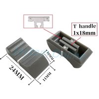 10pcs Mixer/Sound Card Fader Cap 24 x 11 x 10mm Straight Slide/Push The Key Cap Potentiometer Knob T-shaped 1x8MM Hole