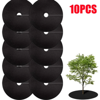 10er-Pack Baumabdeckungsring aus Vliesstoff, biologisch abbaubares Baumschutzpolster, wiederverwendbare Unkrautbarriere zur Unkrautkontrolle und Wurze