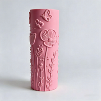 Summer Floral Butterfly Texture Polymer Clay Roller Ceramic Seamless Escape Tool for DIY Creative Making Mold