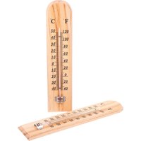2Pcs Wooden Thermometer Analog Room Temperature Gauge for Home Garden Garage Warehouse Livestock Farm Outdoor Indoor Decorative