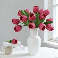 18.5 Inches Single Stem Artificial Tulip Boho Ins Style Home Wedding Bouquet Hotel Mall Window Display Photography Props