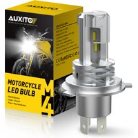 AUXITO 1Pcs H4 LED Headlight Bulb CSP Fanless for Car Motorcycle H4 9003 HB2 LED Hi/Lo High and Low Beam Motorbike Headlamp 12V