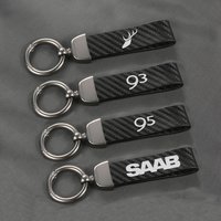 For SAAB 93 91 94 95 Aero 97 99 900 Hirsch Aero 9000 X 93X 95X 94X 97X 900S Leather Car Lanyard Keychain Keyring Car Accessories