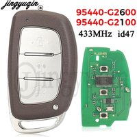 jingyuqin 433MHz ID47 Chip Remote Car Key 95440-G2600 95440-G2100 for Hyundai Ioniq 2017 2018 2019 Replacement 3 Buttons