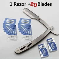 Barber Razor Edge Stainless Steel Shaver Shave With Blade Men Professional Manual Shaver StraightFolding Shaving