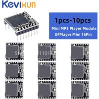 DFPlayer Mini MP3 Player Module MP3-TF-16P V3.0 TF Card U Disk Mini Audio Voice Module Board IO/Serial Port/AD for Arduino Diy
