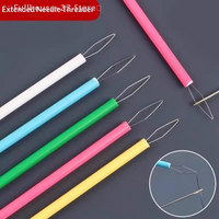 【MAX-22】10Pcs Leader Beader Threading Needle Sewing Tools Cylindrical Colorful Needle Threader Sewing Threader DIY Accessories