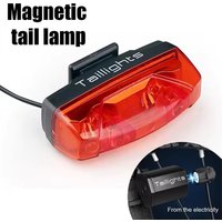 AliExpress NONE Bicycle Tail Light No batteries required Magnetic Power Generation Bike Lamp Taillight Self-Powered Magnetic Induction Light