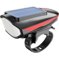 AliExpress KDULIT Rechargeable Solar Bike Light with Horn 120dB 3 Lighting Modes USB Charging IPX4 Waterproof Bicycle Headlight for Night Cycling