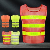 Construction Work Safety Vest with Reflective Strip for High Visibility