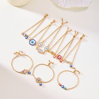 Classic Turkish Blue Evil Eyes Bracelet for Women Men Shining Rhinestone Palm Push Pull Adjustable Bracelet Lucky Jewelry Gift