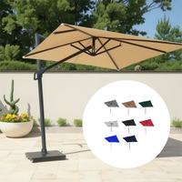 Balcony Sun Umbrella Cover Replacement Umbrella Cover Polyester-Fabric 2x3meters Square Garden Umbrella Without Umbrella Frame
