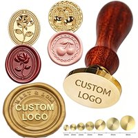 Custom Wax Seal Stamp -Personalized Wax Seal Stamp Kit -Create Your Own Design Logo and Monogram for Wedding Invitation Envelope