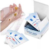 50Pcs 75% Alcohol Wipes Individually Wrapped Hand Sanitizing Sterilizing Wet Home Office Travel Disposable Cleaning Portable