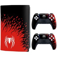 For PS5 Console And Controllers Vinyl Sticker Durable Skin Decal Cover Protective Film Scratch Resistant Spider Digital Edition