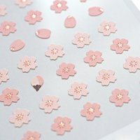 Korean Import Suatelier Cute Mini Pink Cherry Sakura Flowers Gilding Paper Sticker Diy Nail Stationery Stickers School Supplies
