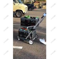 Collapsible Utility Cart 2-Layer Foldable Push Truck for Shopping & Logistics