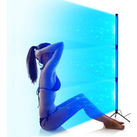 Three-Fold Tanning lamp 168 LEDs 460nm&490nm Blue Light Home Solarium Portable Tanning Lamp Black Portable&Removable Design