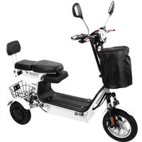1000w Small Electric Tricycle Folding For 2 Adult With Child Seat Dual Motor 3 Wheels Electric Scooter 3 Person Anti-Theft Alarm
