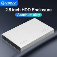 ORICO Aluminum Hard Drive Enclosure 2.5 Inch HDD Case SATA to USB3.0 External Hard Disk HDD Box for 2.5' HDD/SDD Supports UASP