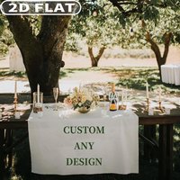 Custom 1pc Polyester Table Runner, Multi Size, Personalized with Any Text, Logo and Design Vivid Color for Outdoor Display
