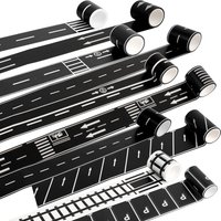 1pcs Highway Railway Train Track Curve Design Sticker Washi Tape DIY Creative Traffic Sticky Masking Tape Paper Toy Car Kid Game