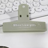 Ins Style High Aesthetic Retro Color Stationery Clip Non Magnetic High End Long Tail Clip Student Plastic Clip Letter Versatile