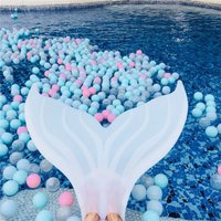 Mermaid Fins Whale Monofin White Silicone Single Fins Free Diving Adult Swimming Strong Push