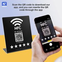 NFC QR code Station Card google review chip for major social media reviews, QR code link can be changed at any time NFC review