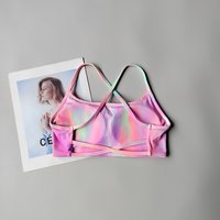 Solid Color Soft High Strength Women Fitness Bra Tight Sport Top Gym Top Training Gym Yoga Underwear Tight With Chest Pad Suit