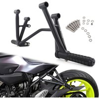 For Yamaha FZ-07 FZ07 MT-07 MT07 2014-2024 Motorcycle Steel Front Crash Bar Engine Guard Stunt Subcage Passenger Foot Pegs