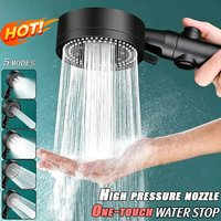 2026 Shower Head Adjustable High Pressure Showerhead Handheld Spray 5 Modes Water Saving Hangable Bathroom Accessories New