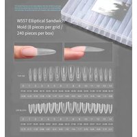 Sandwich Nail Mode Rapid Extension Paperless Tray Crystal Included Bottom and top template Easy ExtensionFor Nail Salon