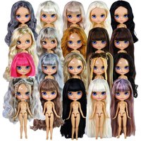 ICY DBS Blyth 30cm Doll Tan Skin Matte Face Glossy Face Pouting Lips 19 Joints Body Doll DIY Makeup Costume Doll Girls Gift Toy