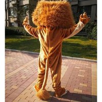 Brown Male Lion Mascot Costumes Adult Cartoon Cosplay Lion King Cosplay Suits Birthday Carnival Party Perform Props Kids Gifts