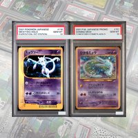 DIY Proxy PTCG Graded Collection Card Shining Mew Holo Card JPN Promo Corocoro Comics #151 GEM MT 10 Swirl Holographic Label