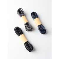 HIBERNI Round cotton waxed Shoelaces black gray blue 60/70/80/90/100/120/140/160/180cm for work boots for men laces accessories