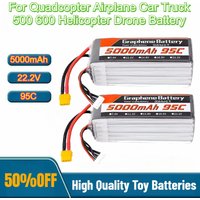 95C 22.2V 6S 5000mAh Lipo Battery with XT60/XT90/EC5/T Plug for Quadcopter Airplane Car Truck 500 600 Helicopter Drone Battery