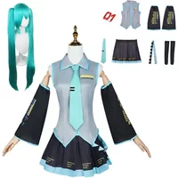 Anime-Charakter-Kostüm Hatsune Anime-Kleidung Cosplay-Kleidung Rock Gleiches Outfit Perücke Accessoires Halloween