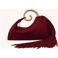 Trendy Creative Horsetail Shape Women's Handbag French Elegant Tassel Design Metal Ring Cloud Bag Prom Clutch Purse Banquet Bags