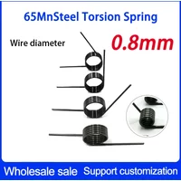 Helicaltorsio Ring 65Mn Steel Helical Torsion Spring V-Shaped Wire Diameter 0.8mm Angle 60 90 120 180 Degrees 5 Pieces Custom