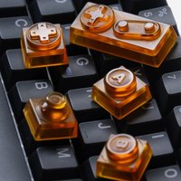 80Retros Game Controller Anode Keycaps PEI Keyboard Caps Custom CNC Aritsan Key Caps for Mechanical Keyboard Accessories Gifts