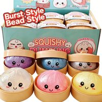 Hot Glitter Dumpling Squishy with Box Funny Dumpling Twist Toy Stress Relief For Daily Use For Adults Kids