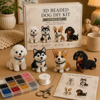 3D Beaded Animal Craft Kit DIY Animal Beading Kit for Adults Kids Handmade Tiny 3D Beaded Animal Craft Kit for Creative Projects