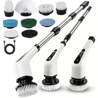 9-in-1 Multifunctional Wireless Electric Cleaning Brush Household Kitchen Bathroom Brush USB Handheld Rotating Cleaning tools