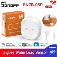 SONOFF SNZB-05P Zigbee 3.0 Wasserleckdetektor, 5 Jahre Lebensdauer, IP67, wasserdicht, Fernbedienung, Smart Home mit Alexa, Google Home