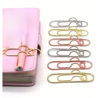 5/6/10 Pcs Multifunctional Love Paper Clip Pen Clip Creative Notebook Accessories Fixed Pen Hanging Buckle for Office School